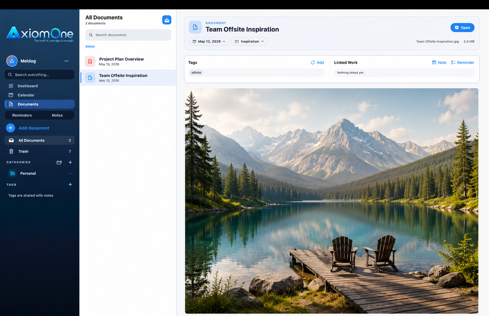 AxiomOne Documents on macOS